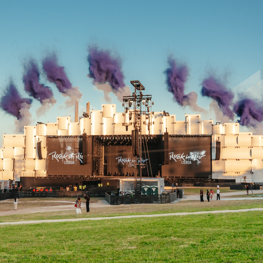 Palco Rock In Rio em evento teste